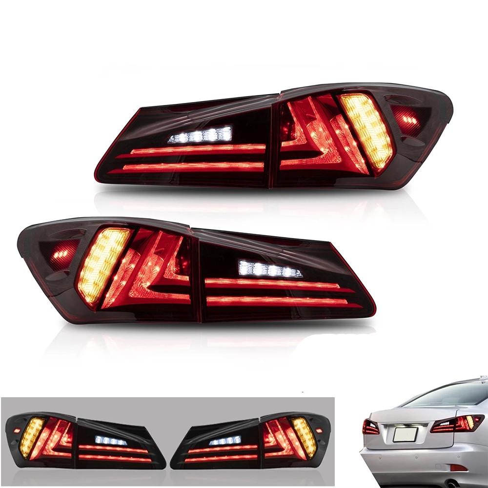 VLAND Car Accessories LED Tail Lights Assembly For Lexus Sedan XE20 IS250 IS350 2006-2013 Full LED Turn Signal Reverse Lights