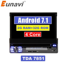 Laden Sie das Bild in den Galerie-Viewer, Eunavi Single 1 Din 7&quot; Android 7.1 Quad core Car PC Radio Stereo GPS Navigation Universal 1024*600 HD Head Unit Wifi USB NO DVD