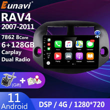 Cargar imagen en el visor de la galería, Eunavi Car Radio Android 11 QLED Screen For Toyota RAV4 2007 - 2011 Stereo Multimedia Video Player GPS Carplay 4G DSP DVD 2 DIN