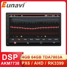 Eunavi Universal Car Multimedia auto radio player Android touch screen GPS Navigation Audio headunit WIFI Bluetooth USB