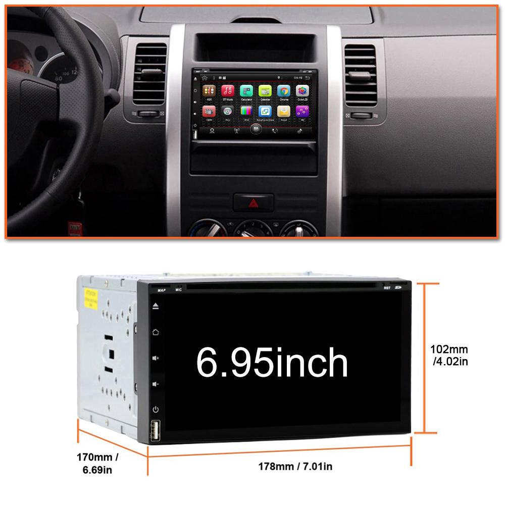 Eunavi Car Multimedia Player Universal For Nissan Android 10 2Din Auto Radio Touch screen GPS Navigation DVD Headunit WIFI RDS