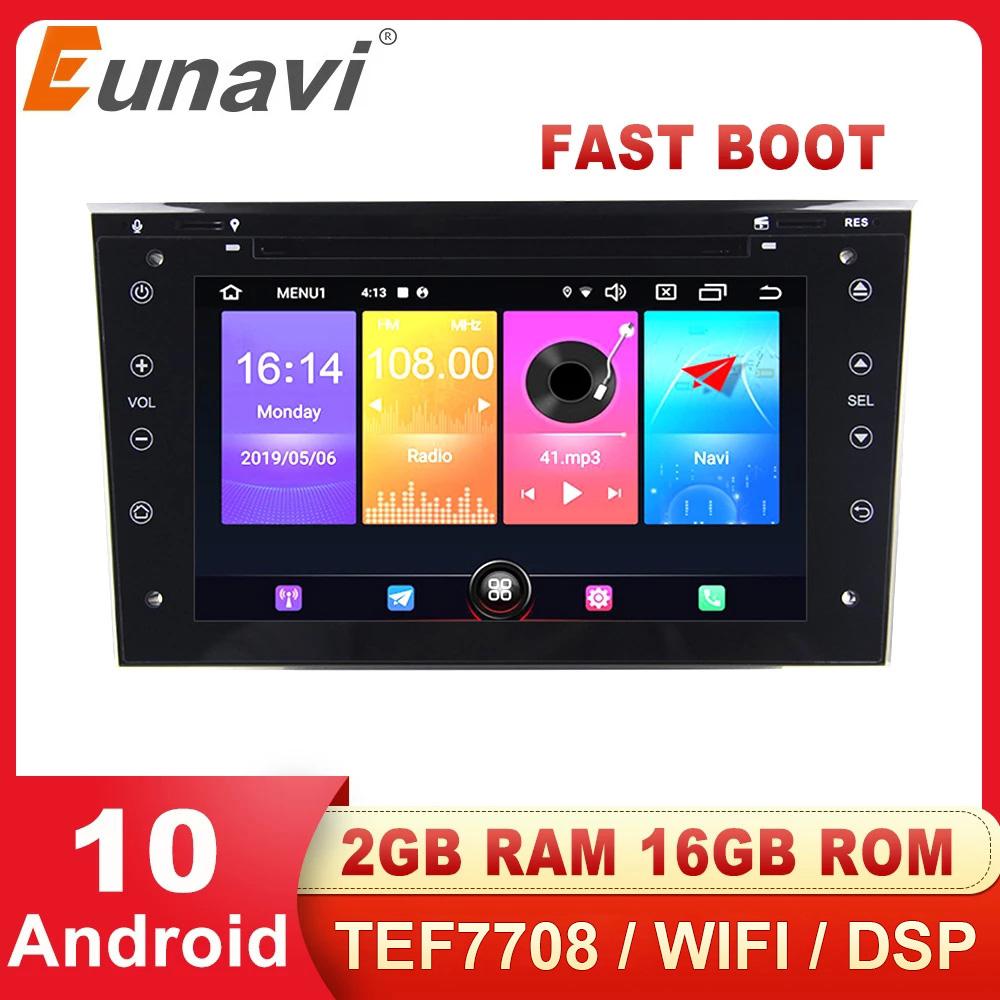 Eunavi 2 Din Android 10 Car Multimedia Player DVD Radio GPS For Vauxhall Opel Astra H G Vectra Antara Zafira Corsa Auto Audio BT