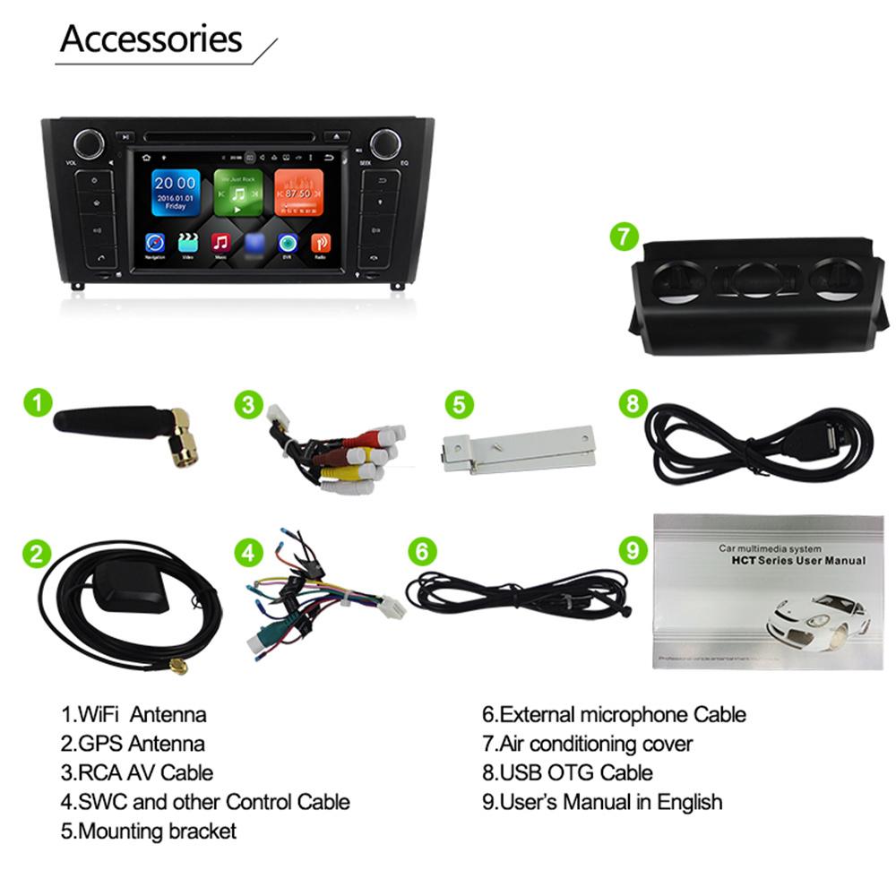 Eunavi 1 Din Android 9 Auto Multimedia DVD Radio Player für 1er BMW E81 E82 2004-2012 4GB 64GB Headunit Stereo Gps Dsp 7''