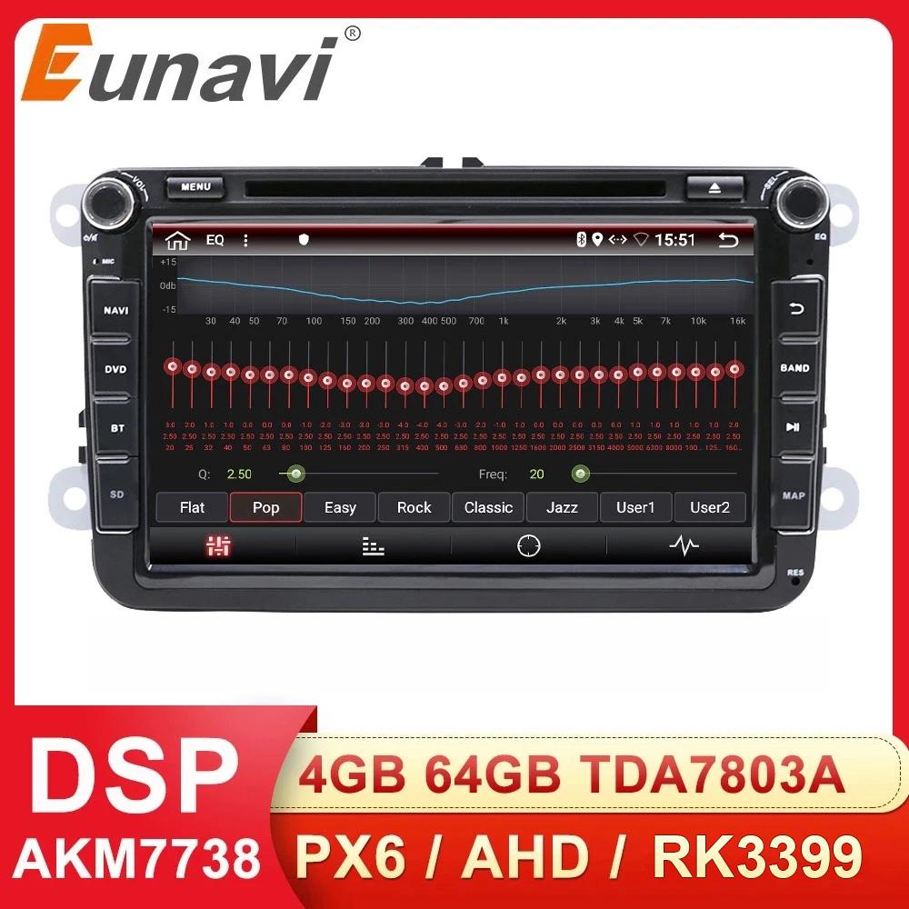 Eunavi 8 '' 2 din Android Auto DVD-Radio für VW Volkswagen Polo Jet Passat B6 Nicht 7 Eigentumsrecht als zufällig Golf 6 Tiguan R Lady 510 GPS DSP BT