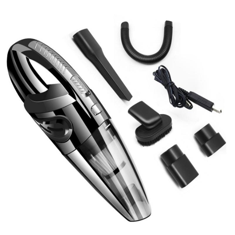 Car vacuum cleaner, portable wireless charging car wet and dry vacuum cleaner, household handheld high-power vacuum cleaner