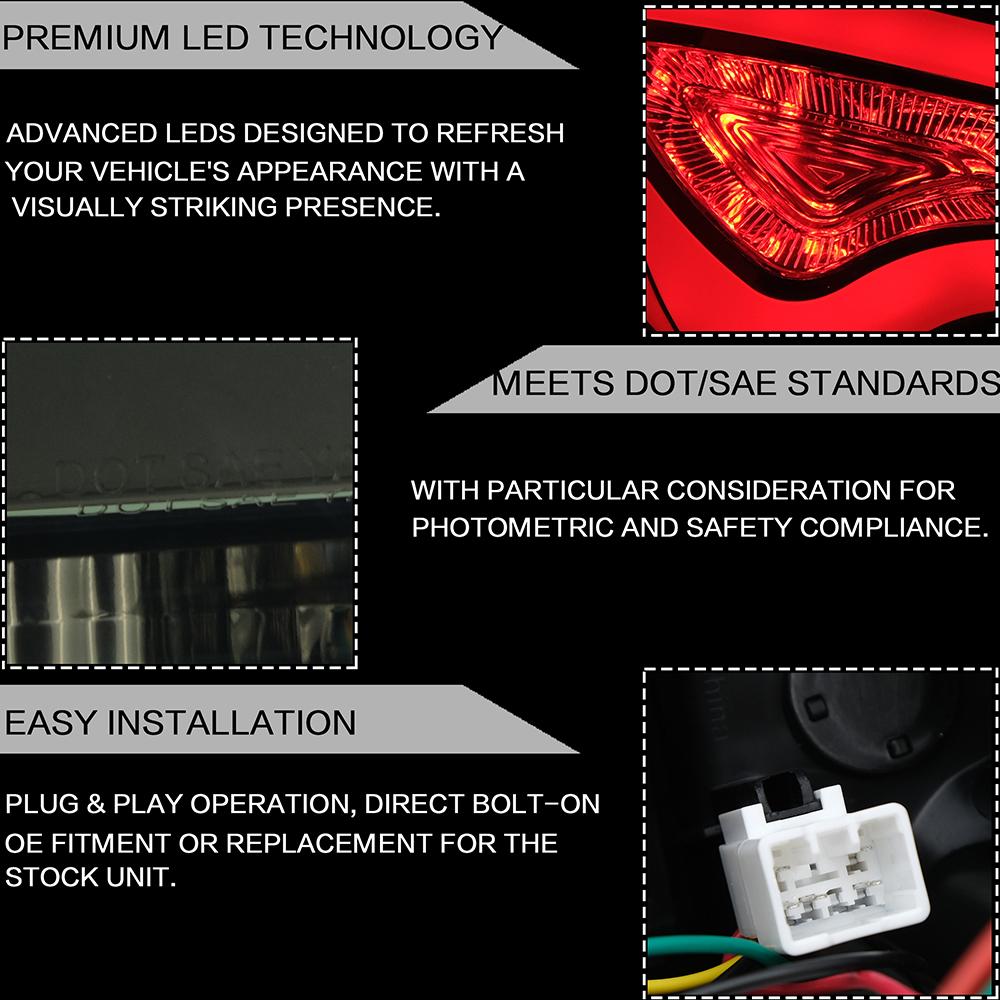 Akcesoria samochodowe VLAND LED tylne światła montażowe dla HYUNDAI SONATA 2011-2014 tylna lampa z kierunkowskazem LED światła cofania DRL