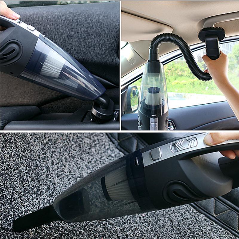 Car vacuum cleaner, portable wireless charging car wet and dry vacuum cleaner, household handheld high-power vacuum cleaner