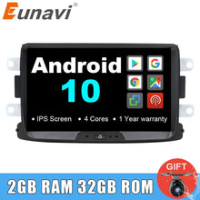 Laden Sie das Bild in den Galerie-Viewer, Eunavi 1 Din Android Autoradio GPS für Renault Dacia Duster Sandero Lodgy Dokker Navigation 4G Bildschirm HD Headunit 8 Zoll keine DVD