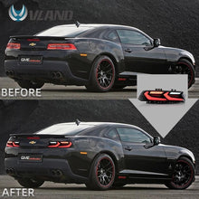 Cargar imagen en el visor de la galería, Vland Car Lamp Assembly For Chevrolet Camaro New 5th Gen Full LED Corvette C8 Style Rear Lights 2014 - 2015 Tail Lights