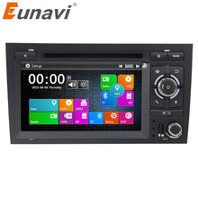 Charger l&#39;image dans la galerie, Eunavi 2 Din 7&#39;&#39; Car GPS Navigation DVD Player Stereo Video For Audi A4 S4 2002-2007 with steer wheel control touch screen