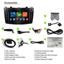 Załaduj zdjęcie do przeglądarki galerii, Eunavi Android 9 Car DVD for MAZDA 3 2007-2012 2 din Multimedia radio stereo player gps navigation 1024*600 HD dsp Octa core