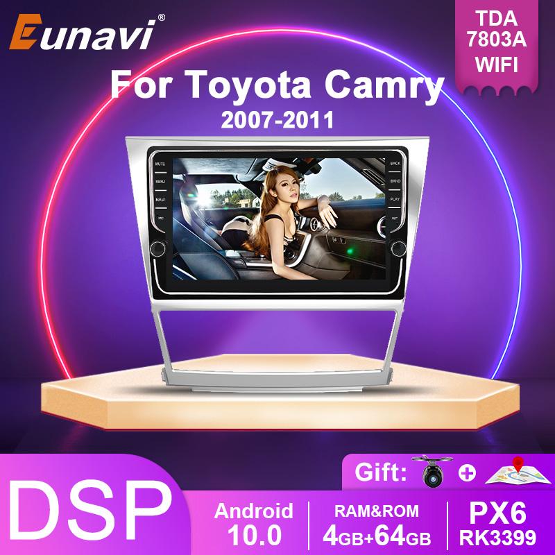 Eunavi Android radioodtwarzacz samochodowy radio multimedialny odtwarzacz wideo nawigacja gps dla Toyota Camry 6 XV 40 50 2006-2011 nr 2 Din DVD