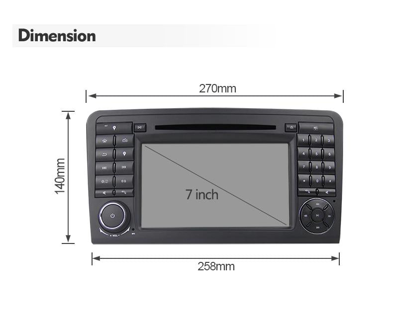 Eunavi 2 Din Android 10 Car DVD Player GPS For Mercedes Benz Class ML W164 ML350 ML300 GL500 ML320 ML280 GL350 GL450 Radio BT