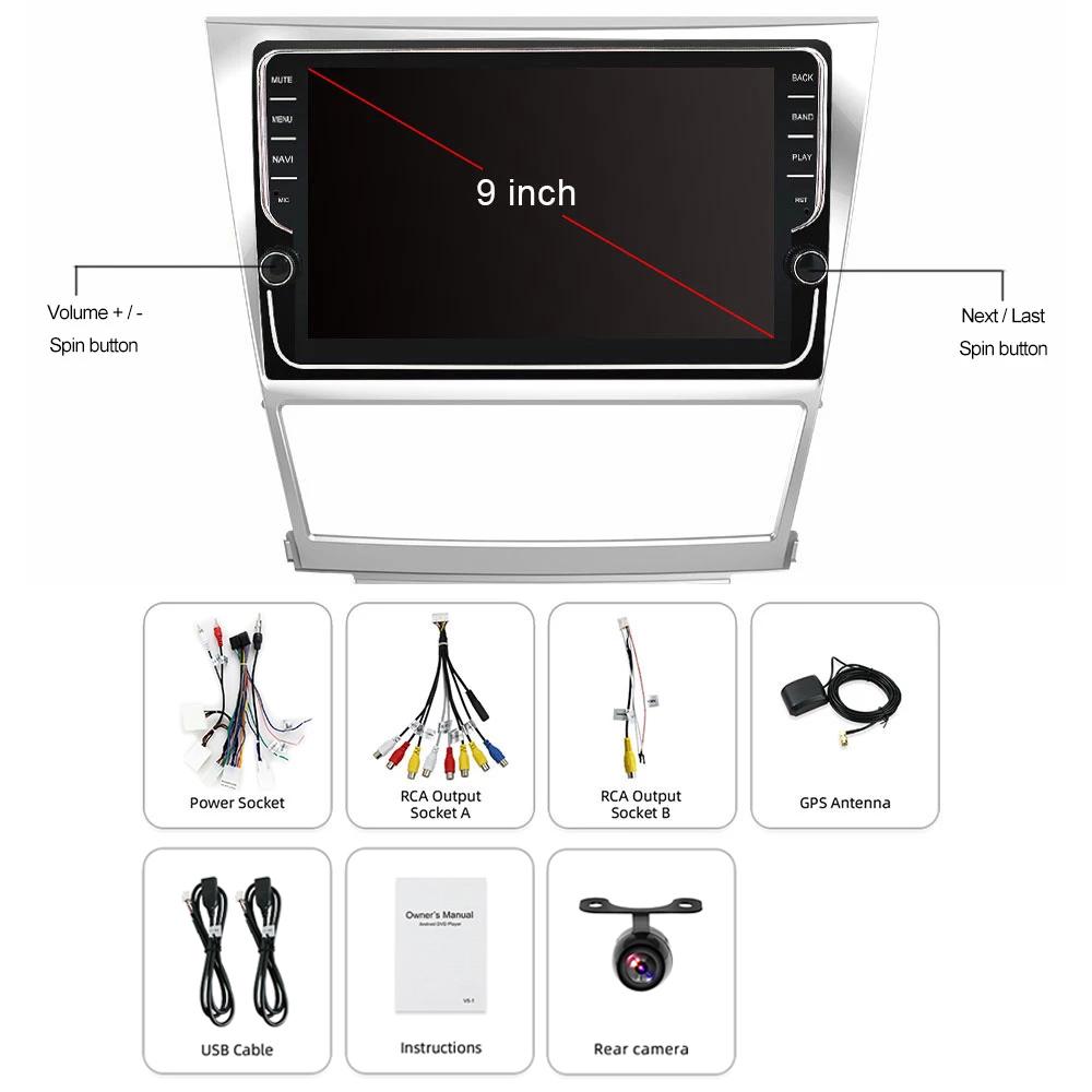 Eunavi Android radioodtwarzacz samochodowy radio multimedialny odtwarzacz wideo nawigacja gps dla Toyota Camry 6 XV 40 50 2006-2011 nr 2 Din DVD