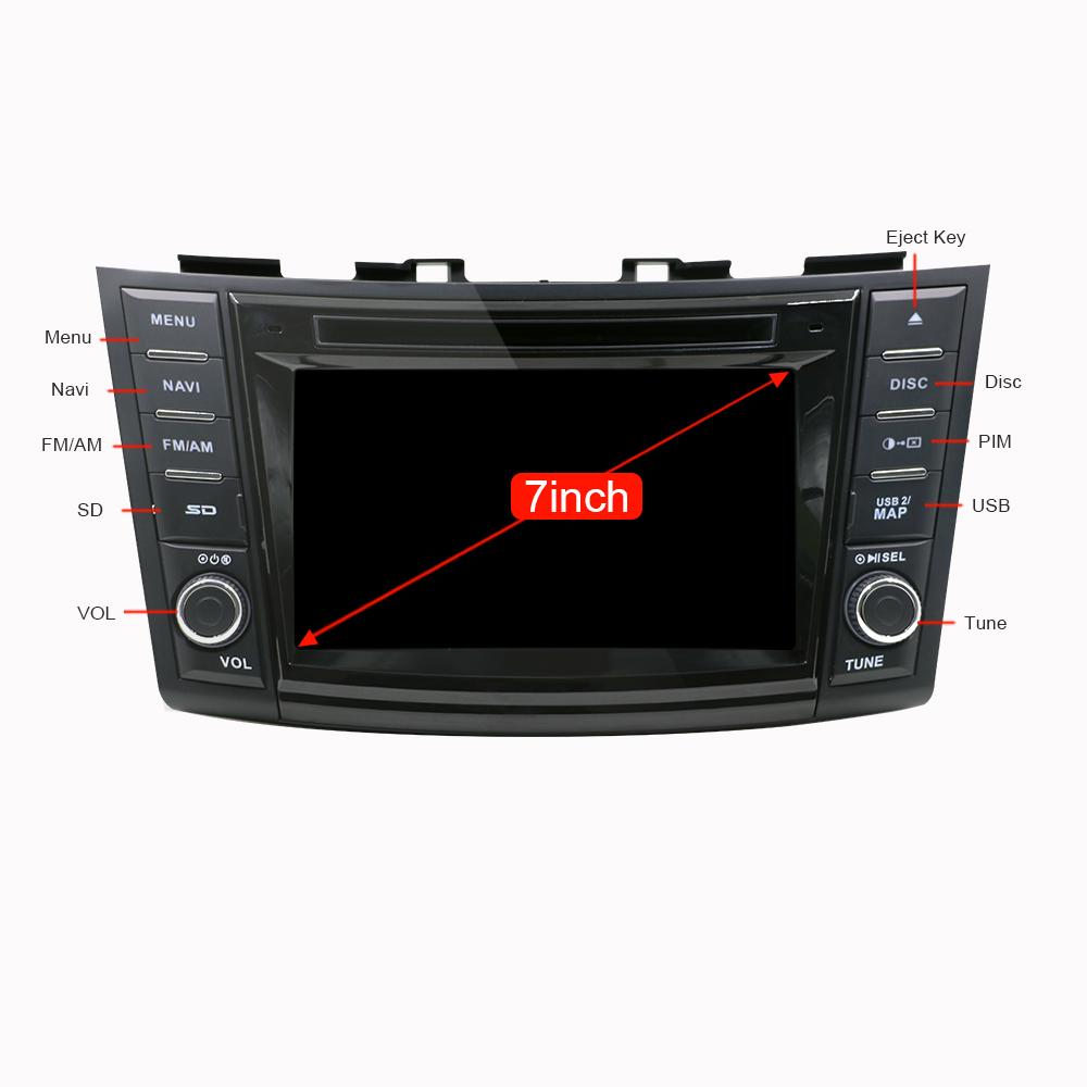 Eunavi 2 Din Android 9.0 Car radio dvd multimedia For Suzuki Swift 2011-2015 2din Stereo headunit GPS Navigation autoradio WIFI