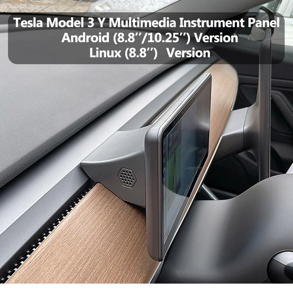 Eunavi Car All In One Dashboard For Tesla Model 3 Y Digital Virtual Cockpit HD Smart Stereo Multimedia Player GPS Navigation IPS