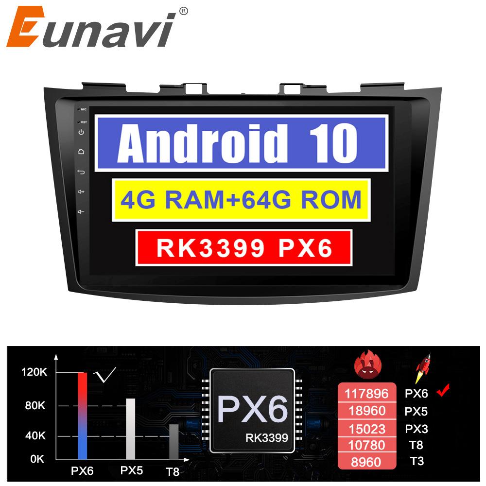 Eunavi Double 2 Din Car radio dvd multimedia For Suzuki Swift 2008-2016 2din Stereo headunit GPS Autoradio NO CD Android 10