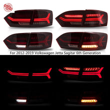 Cargar imagen en el visor de la galería, VLAND Tail Lights Assembly For 2012-2019 Volkswagen Jetta Sagitar 6th Generation Tail Lamp For Sedan Sequential Turn Signal