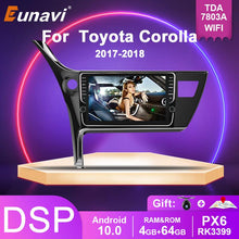 Załaduj zdjęcie do przeglądarki galerii, Eunavi Android 10 Car Radio For Toyota Corolla 2017 2018 Multimedia Video Player GPS Navigation 9inch Touch Screen 2 Din Audio