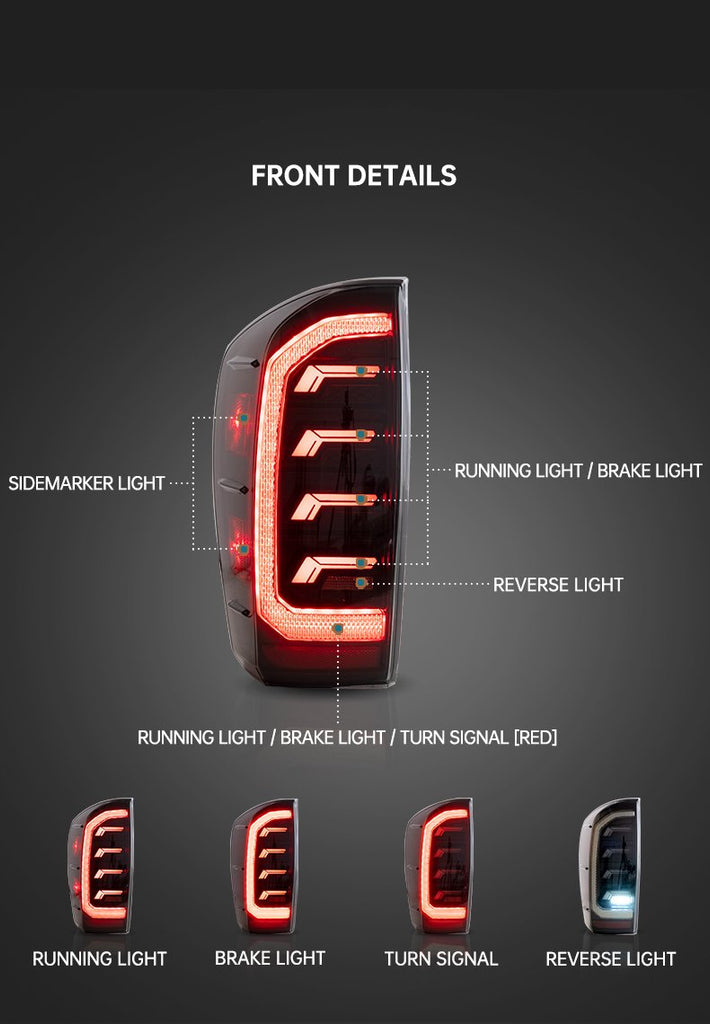 VLAND Full LED Taillights Rear Light TRD Off Road tail lights trucks For Toyota Tacoma TRD Sport SR5 Limited 2016- 2021