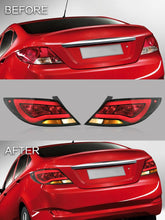 Charger l&#39;image dans la galerie, VLAND Tail Lights Assembly For Hyundai Accent Verna 2010-2013 Taillight Tail Lamp With Turn Signal Reverse Lights LED DRL Light