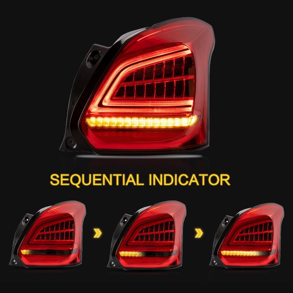 VLAND Tail Lights Assembly For Suzuki Swift Sport ZC33S 2017-2019 Taillight Tail Lamp Turn Signal Reverse Lights LED DRL Light