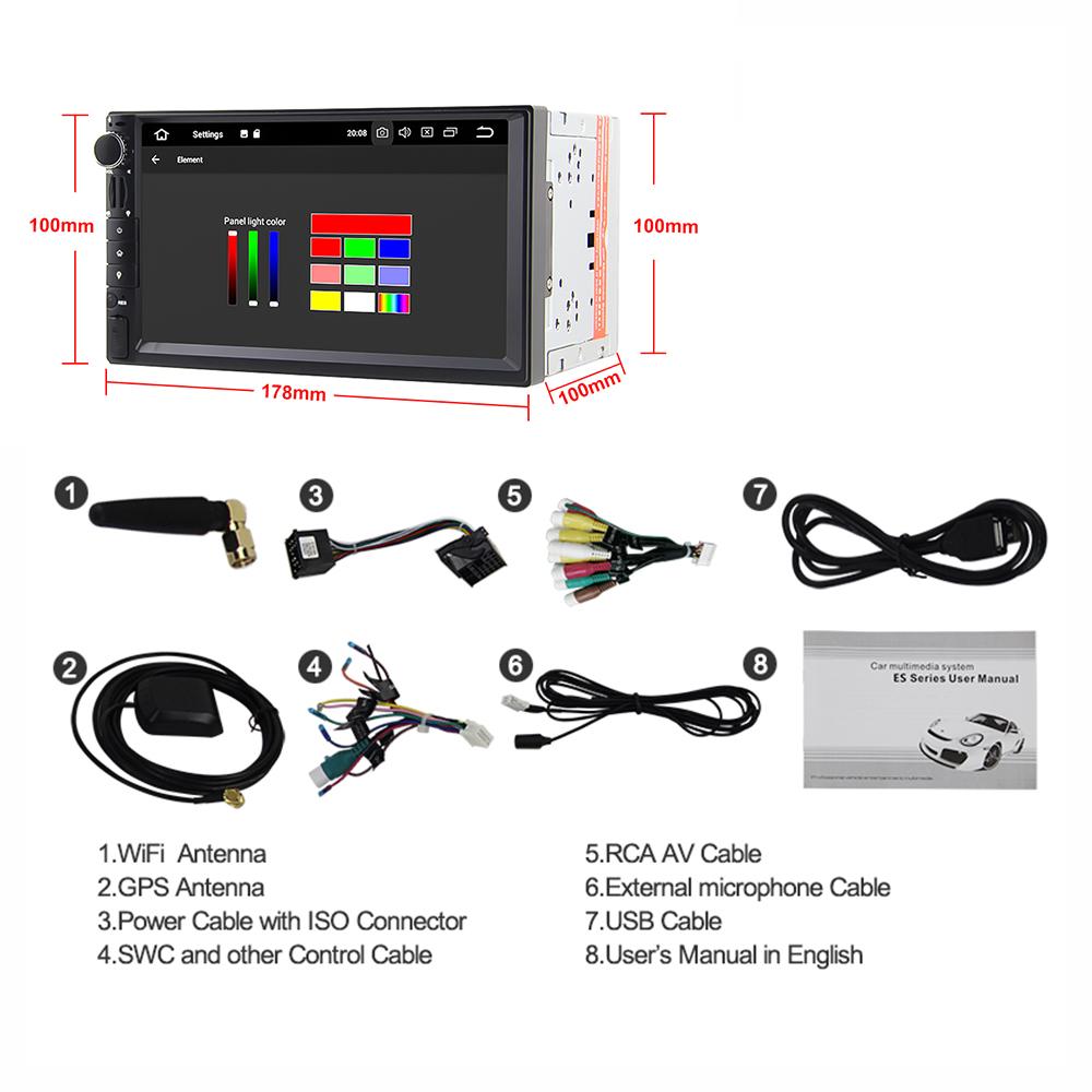 Eunavi DSP 2 Din Android Tsar radiowy odtwarzacz multimedialny ChG SHCHGB uniwersalny Autoradio Stereo Audio HD etap nawigacja GPS bez DVD