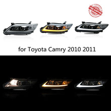 Załaduj zdjęcie do przeglądarki galerii, VLAND Headlamp Car Headlights Assembly for Toyota Camry 2010 2011 Headlight with moving turn signal Dual Beam Lens Plug-and-play