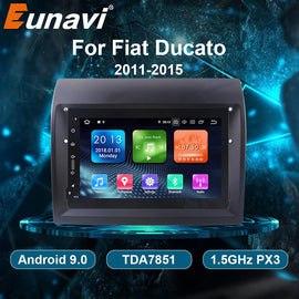 Eunavi Android 9.0 Car Radio Multimedia Player GPS Stereo For Fiat Ducato 2011-2015 Citroen Jumper Peugeot Boxer Navigation 1din