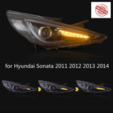 VLAND Headlamp Car Headlight Assembly for Hyundai Sonata 2011 2012 2013 2014 Head light with demon eye