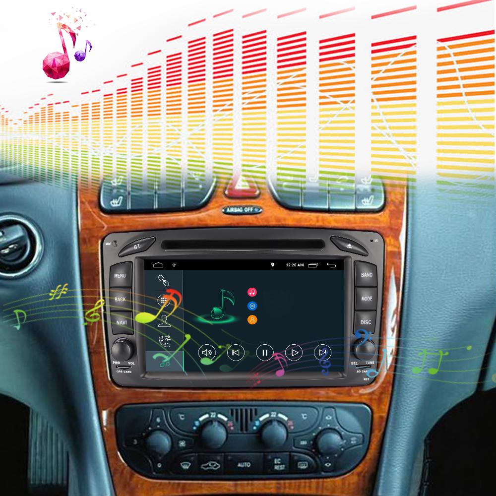 Eunavi 2 Din 7 ''Android 10 samochodowy odtwarzacz dvd dla Mercedes Benz CLK W203 W208 W209 W210 W463 Vito Viano 2din radio samochodowe stereo z dsp