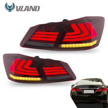 Cargar imagen en el visor de la galería, VLAND Tail lights Assembly for Honda Accord 2013 2014 2015 Taill Lamp for with Sequential Turn Signal Full LED Plug-and-play