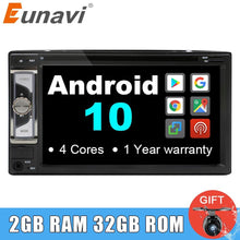 Charger l&#39;image dans la galerie, Eunavi Universal Double 2 Din Android 10 Car DVD Radio Multimedia Stereo 2din GPS Navigation WiFi Bluetooth Touch Screen RDS