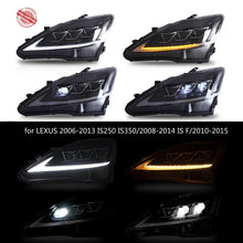 Załaduj zdjęcie do przeglądarki galerii, VLAND Headlamp Headlight Assembly fit for LEXUS 2006-2013 IS250 IS350/2008-2014 IS F/2010-2015 SEDAN C CF Full LED Headlamp with