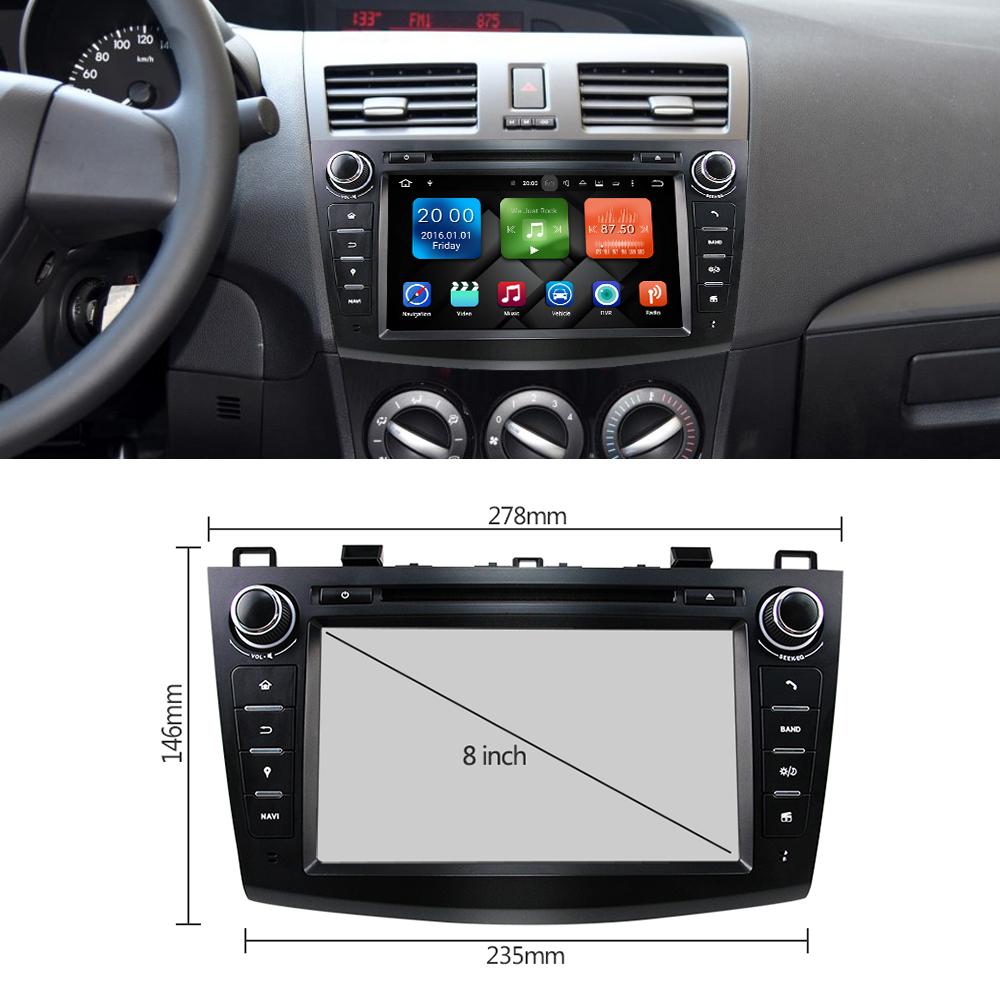 Eunavi Android 9 Car DVD for MAZDA 3 2007-2012 2 din Multimedia radio stereo player gps navigation 1024*600 HD dsp Octa core