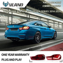 Load image into Gallery viewer, GTS OLED Style For BMW 4 Series VLAND Taillight F32 F33 F36 F82 F83 M4 Facelift Rear Lights LED 2014-2020 Sequential Turn Signal