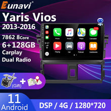 Cargar imagen en el visor de la galería, Eunavi 2Din Car Radio GPS For Toyota VIOS Yaris 2013 2014 2015 2016 Multimedia Video Player Android 11 Casstte Head unit 4G DVD