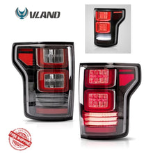 Załaduj zdjęcie do przeglądarki galerii, VLAND Tail Lights Assembly For Ford F-150 2018 2019 Taillight Tail Lamp With Turn Signal Reverse Lights LED DRL Light