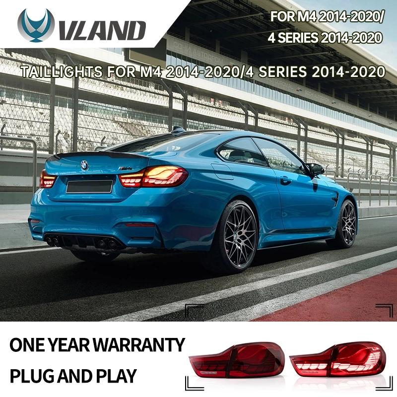 GTS OLED Style For BMW 4 Series VLAND Taillight F32 F33 F36 F82 F83 M4 Facelift Rear Lights LED 2014-2020 Sequential Turn Signal