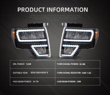 Cargar imagen en el visor de la galería, Vland Headlights Assembly For Ford F-150 2009-2014 With Full LED Start up Animation DRL Raptor Front Lamp