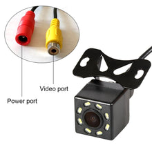 Load image into Gallery viewer, Eunavi 8 LED Night Vision Car Rear View Camera Universal Backup Parking Camera Waterproof Shockproof Wide Angle HD Color Image