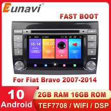 Cargar imagen en el visor de la galería, Eunavi 2 Din Android 10 Car Multimedia player Auto Radio GPS PC For Fiat Bravo 2007 2008 2009 2010 2011 2012 Automotivo Audio