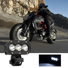 Cargar imagen en el visor de la galería, A Pillar Work Lights Headlights Cars LED Off Road Motorcycle Spotlight Lamps for Outdoor Personal Car Acc (Single Row Three-Eye)