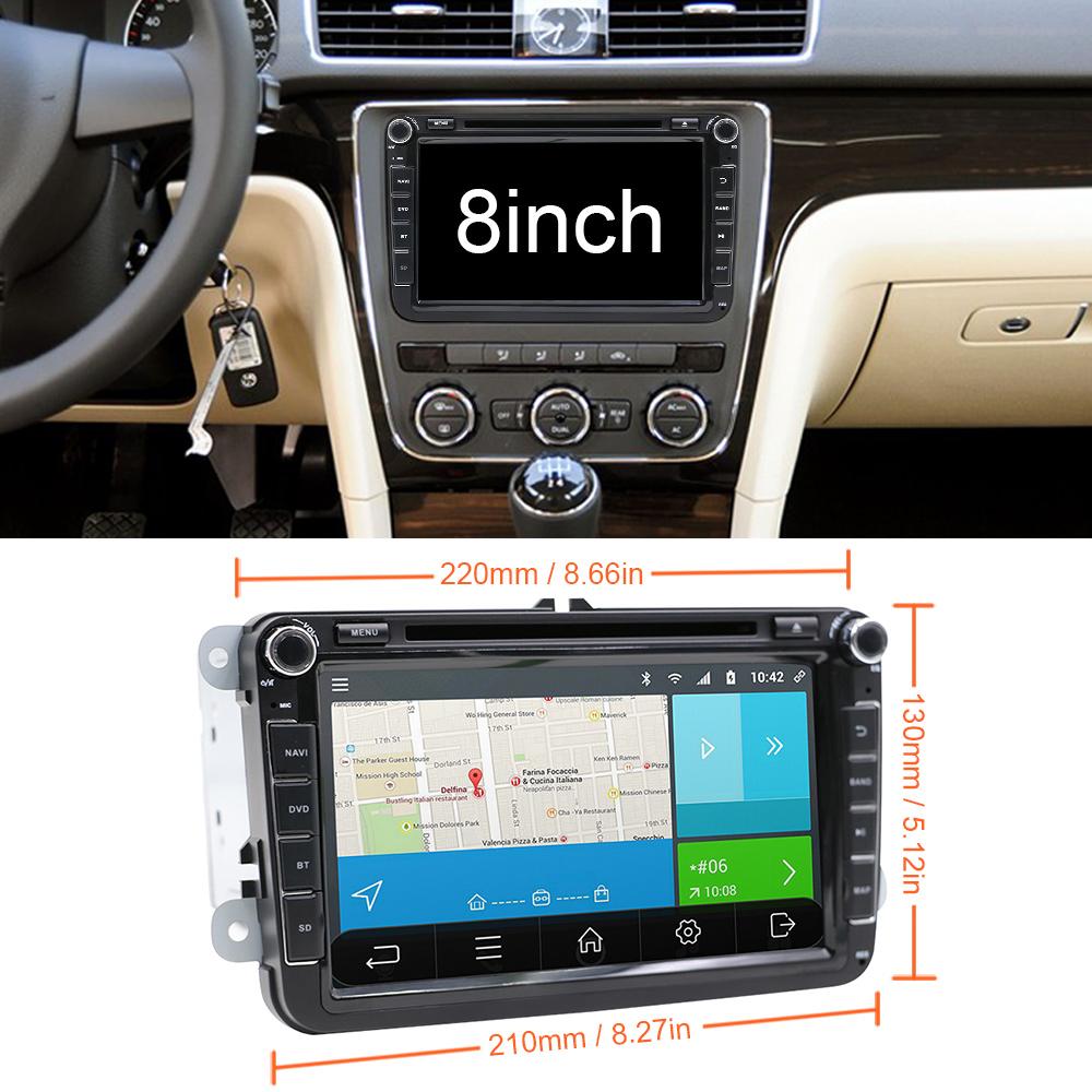 Eunavi 8'' 2 Din Android car dvd radio for VW Volkswagen Polo Jetta passat b6 b7 cc fabia Touran golf 6 Tiguan rns510 GPS DSP BT