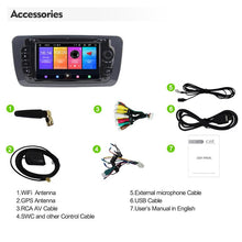 Charger l&#39;image dans la galerie, Eunavi 2 Din Android Car DVD Radio For Seat Ibiza 6j 2009 2010 2012 2013 GPS Navigation 7‘’ Screen radio Audio Multimedia Player