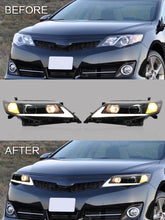 Charger l&#39;image dans la galerie, VLAND Headlamp Car Headlights Assembly for Toyota Camry 2012 2013 2014 Headlight with DRL moving turn signal Plug-and-play