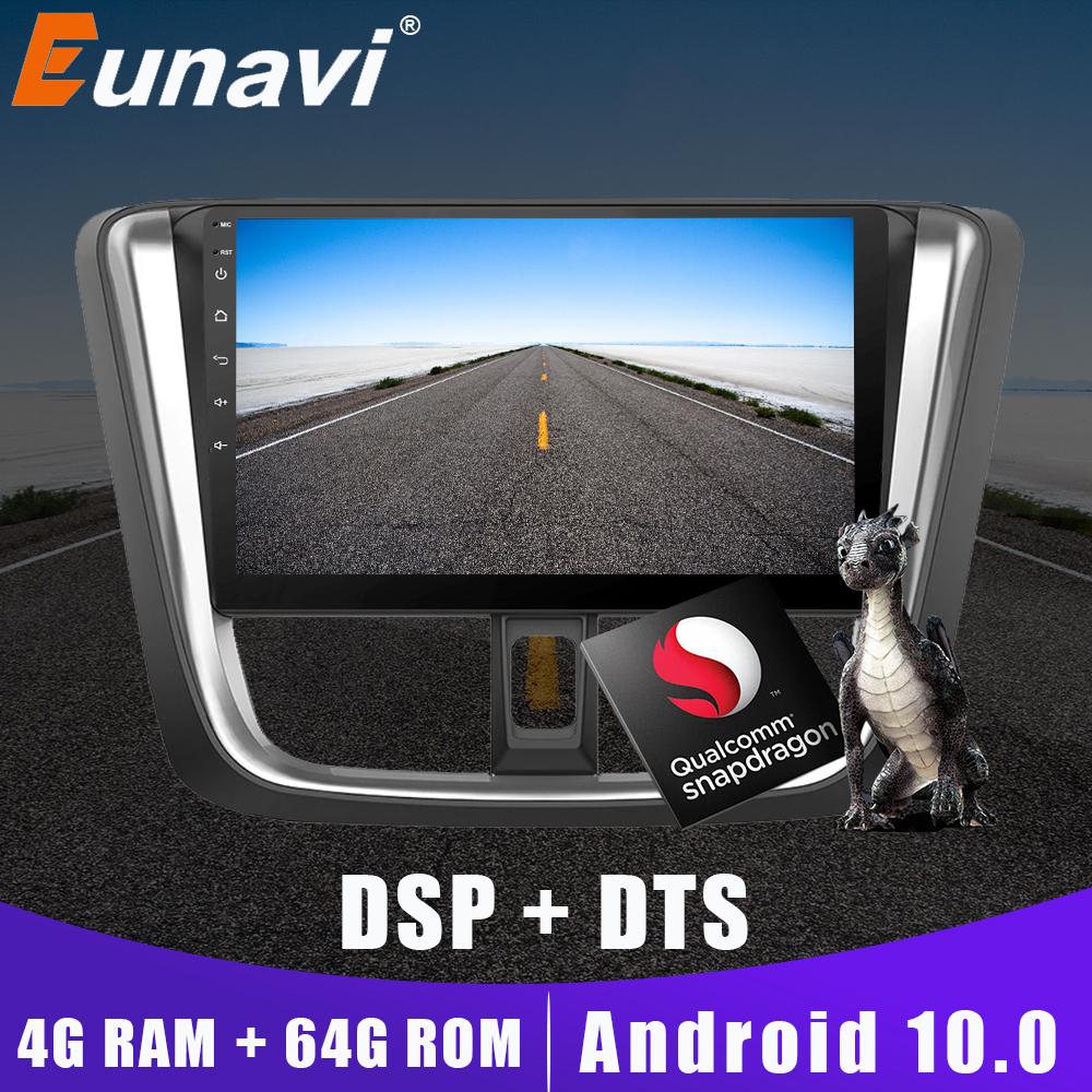 Eunavi 2 din car radio stereo multimedia for Toyota Yaris 2017 GPS 2din headunit IPS TDA7851 WIFI RDS Subwoofer Android 10 USB