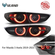 Cargar imagen en el visor de la galería, Vland Car Lamp Assembly For Mazda 3 Axela Full LED Taillights Tail Lamp 2019 2020 2021 Sequential Rear Lamp Smoke 3 Sedan