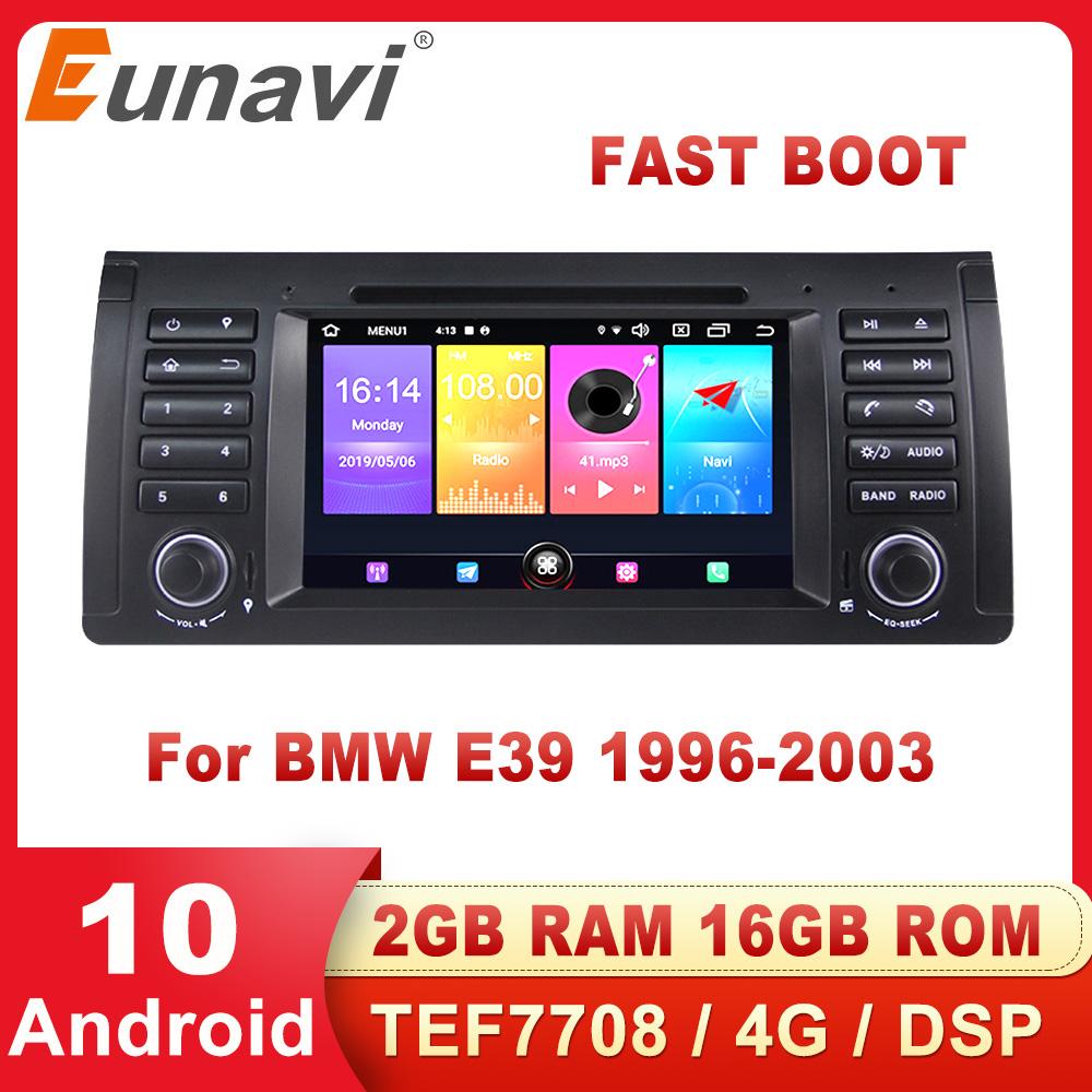 Eunavi One 1 Din 7'' Android 10 Car dvd player For BMW E53 E39 X5 Quad Core Auto Radio Multimedia Audio DSP TEF7708 4G WIFI RDS