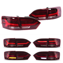 Charger l&#39;image dans la galerie, Full LED Dynamic Tail Lights Cherry Red Lens IP67 Waterproof Fit for MK6 YAB-ST-0215AH Car Styling2011 2012 2013 2014